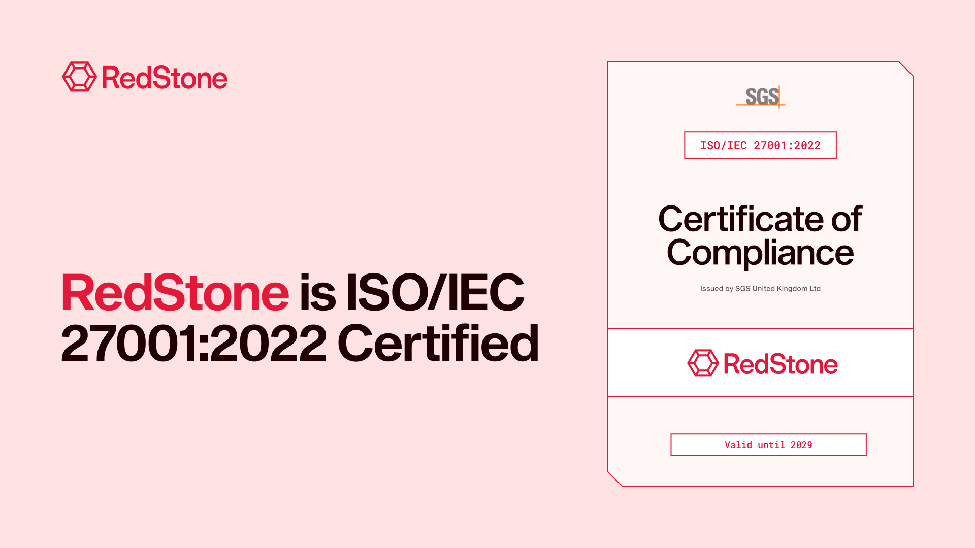 RedStone Is ISO/IEC 27001:2022 Certified